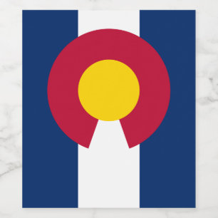 Étiquette Pour Bouteilles De Vin Colorado : Le drapeau américain du centenaire