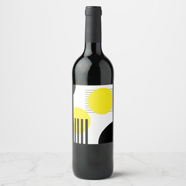 Étiquette Pour Bouteilles De Vin Conception abstraite (Devant)