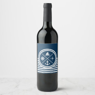 Étiquette Pour Bouteilles De Vin Conception orientée nautique