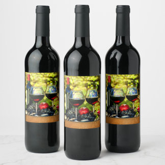 Étiquette Pour Bouteilles De Vin Consonance de vignoble - Conception d'étiquette de