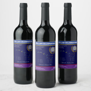 Étiquette Pour Bouteilles De Vin Constellation Ursa major