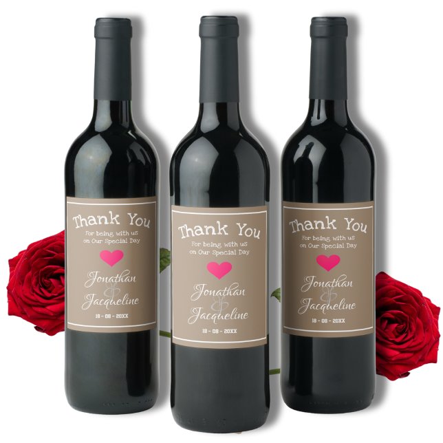 Étiquette Pour Bouteilles De Vin Cool moderne, Rustique Chic Mariage Les faveurs de (Modern Cool, Rustic Chic Wedding Guest Favors Wine Labels.)