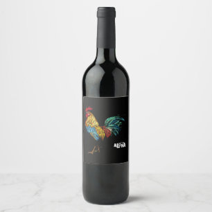 Étiquette Pour Bouteilles De Vin coq hawaii aloha hawaiian 157