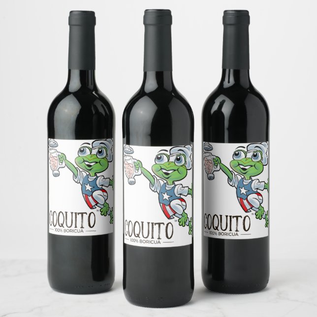 Étiquette Pour Bouteilles De Vin coquito bien Porto Rico (Bouteilles)