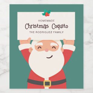 Étiquette Pour Bouteilles De Vin Coquito de Noël