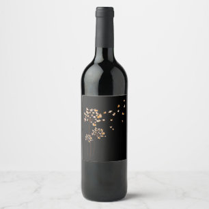 Étiquette Pour Bouteilles De Vin Corgi Flower Fly Dandelion Cute Amoureux des chien
