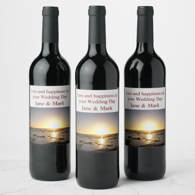 Étiquette Pour Bouteilles De Vin Coucher de soleil de Kalbarri (Bouteilles)