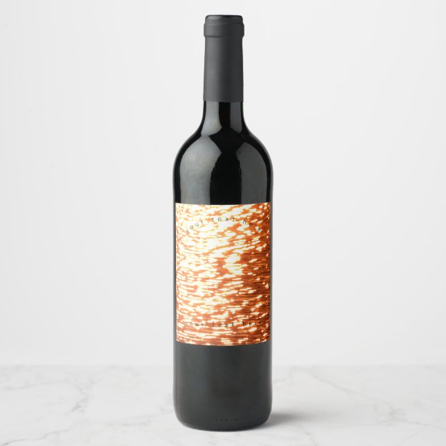 Étiquette Pour Bouteilles De Vin Coucher du soleil (Devant)