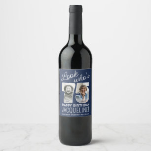 Étiquette Pour Bouteilles De Vin Couleurs DIY • Joyeux 75e Anniversaire à 2 Photos