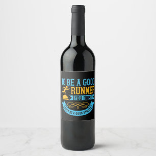 Étiquette Pour Bouteilles De Vin Course à pied - Être un bon coureur