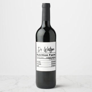 Étiquette Pour Bouteilles De Vin Coworker Appreciation Boss Thank You Doctor Lawyer