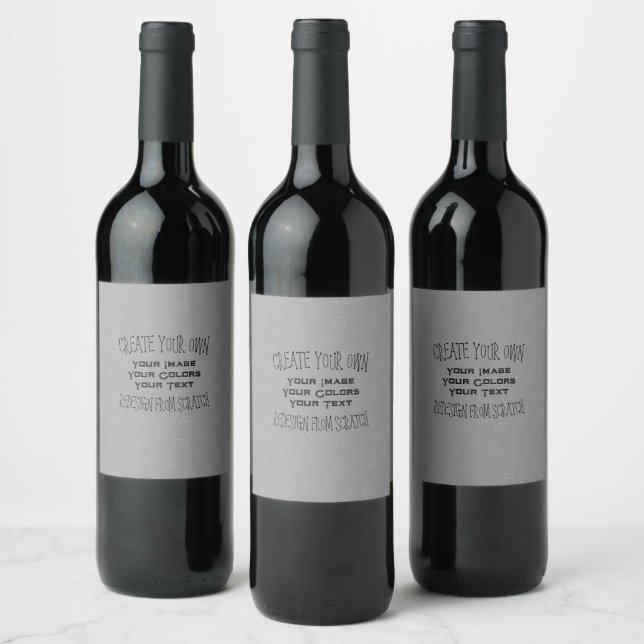 Étiquette Pour Bouteilles De Vin Créez votre propre conception personnalisée (Bouteilles)