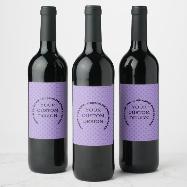 Étiquette Pour Bouteilles De Vin Créez votre propre conception personnalisée (Bouteilles)