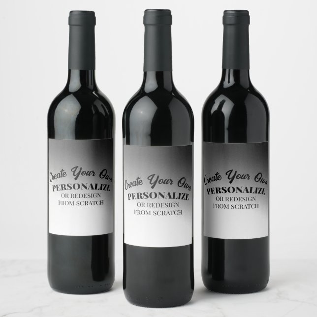Étiquette Pour Bouteilles De Vin Créez votre propre produit personnalisé (Bouteilles)