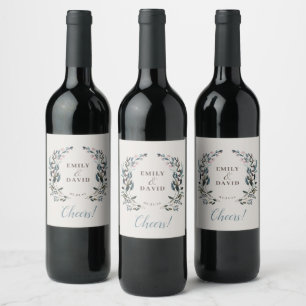 Étiquette Pour Bouteilles De Vin Crest jardin   Eggshell   Favorise le mariage
