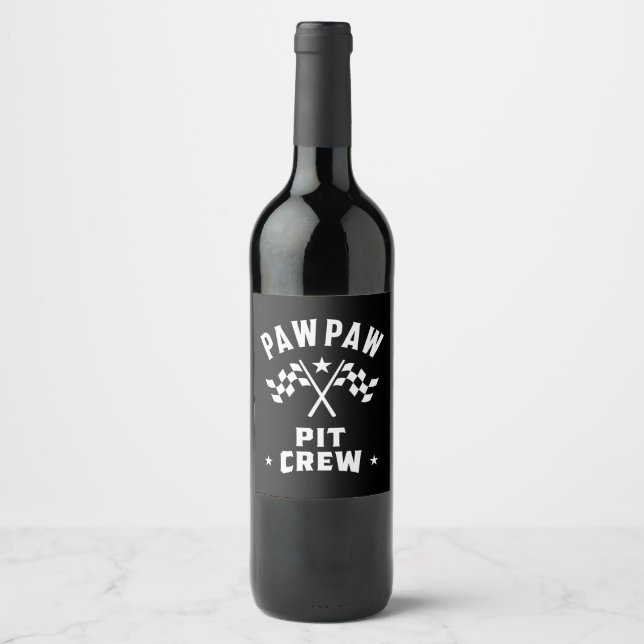 Étiquette Pour Bouteilles De Vin Crew PawPit (Devant)
