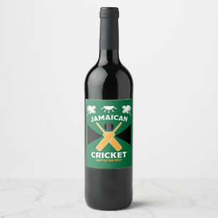 Étiquette Pour Bouteilles De Vin Cricket jamaïcain