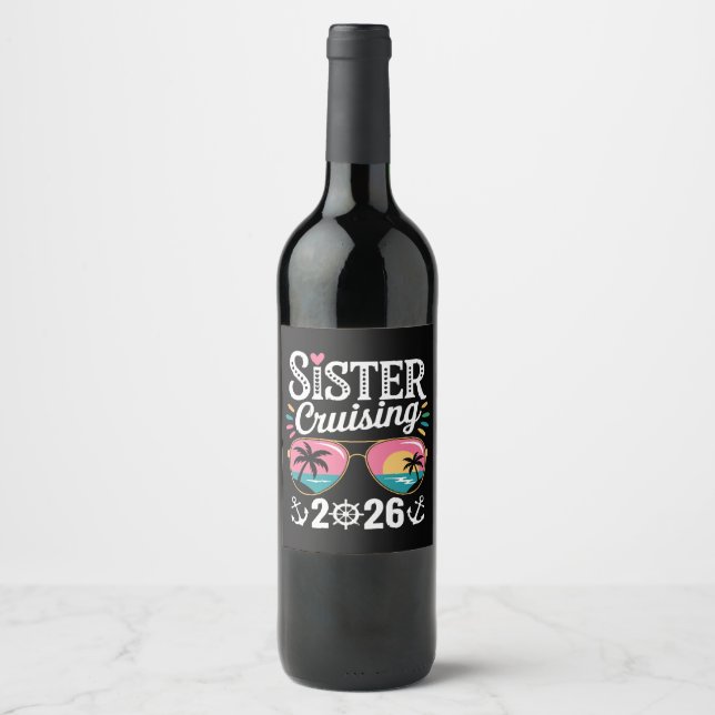 Étiquette Pour Bouteilles De Vin Croisière de la sœur 2026 (Devant)