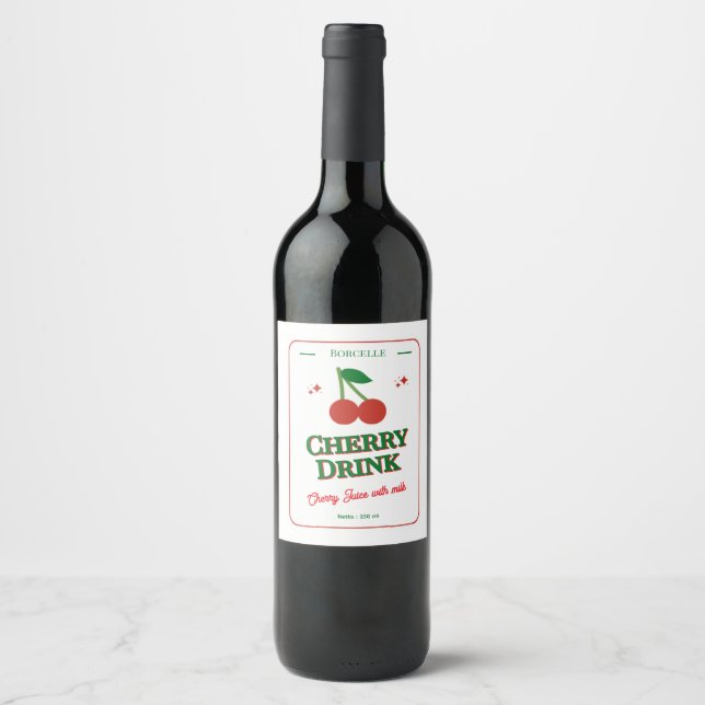 Étiquette Pour Bouteilles De Vin Custom Food & Beverage Label Set (Devant)