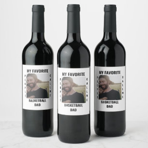 Étiquette Pour Bouteilles De Vin Custom Sports dad Sports mom photo template