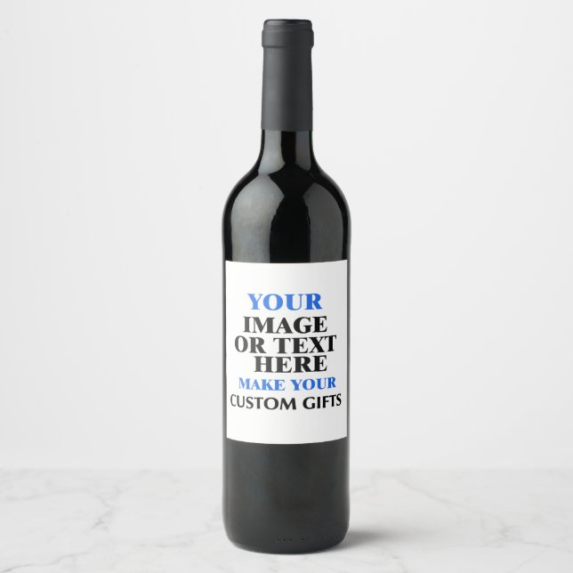 Étiquette Pour Bouteilles De Vin Customisé do-it-yourself créer votre propre person (Devant)
