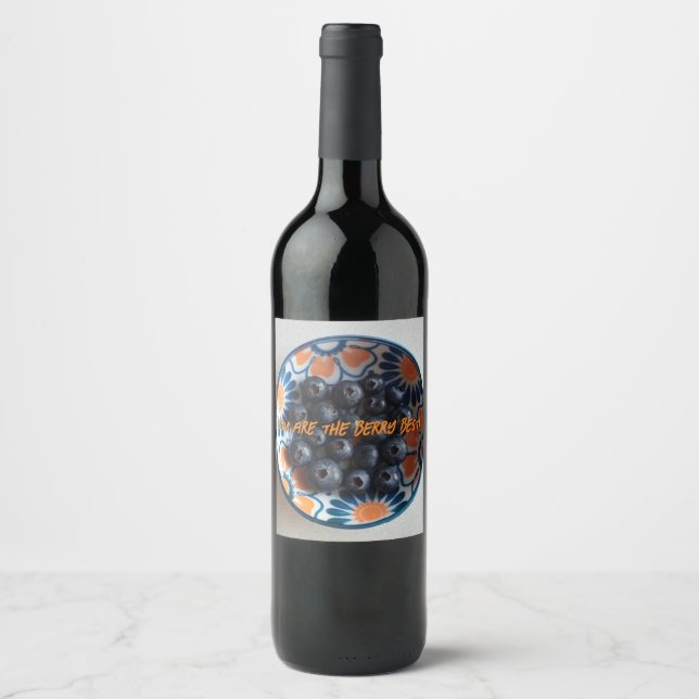 Étiquette Pour Bouteilles De Vin Cute Berry Best (Devant)