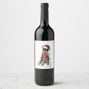 Étiquette Pour Bouteilles De Vin Cute Schnauzer