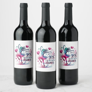 Étiquette Pour Bouteilles De Vin Danse Rétro Juste Une Fille Qui Aime Danser