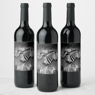 Étiquette Pour Bouteilles De Vin Dazzle de Zebra