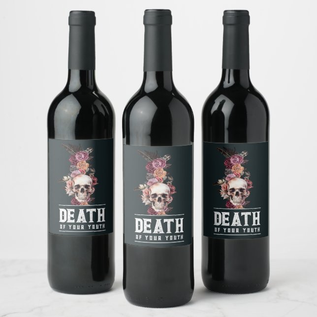 Étiquette Pour Bouteilles De Vin Décès de votre jeunesse, anniversaire funéraire (Bouteilles)