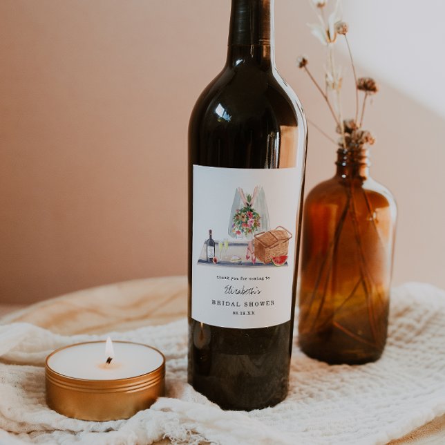 Étiquette Pour Bouteilles De Vin Dégustation de vins élégants | Réception de mariag (Créateur téléchargé)