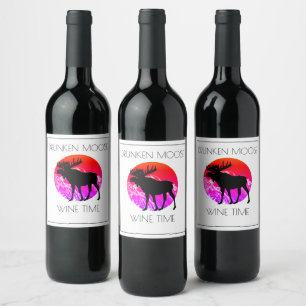 Étiquette Pour Bouteilles De Vin Délai de vin d'orignal ivre