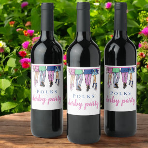 Étiquette Pour Bouteilles De Vin Derby Party Horse Racing Mode Preppy Custom