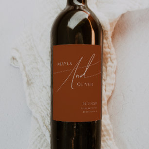 Étiquette Pour Bouteilles De Vin Désert de Whimsical Étiquette de vin Mariage en
