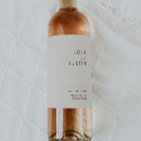 Désert simple | Étiquette de vin blanc Mariage nat