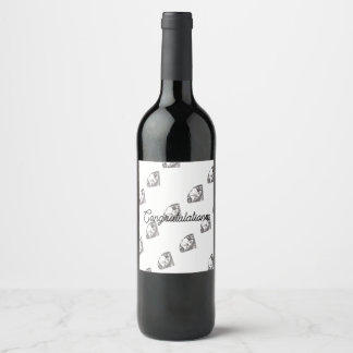 Étiquette Pour Bouteilles De Vin Design diamant sur un