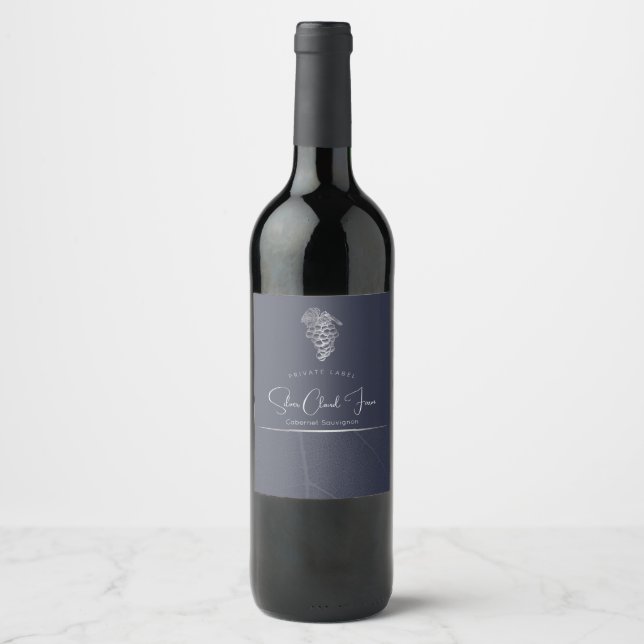 Étiquette Pour Bouteilles De Vin Design graphique élégant (Devant)