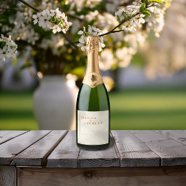 Étiquette Pour Bouteilles De Vin Design rétro chic avec Mariage de rayures colorées