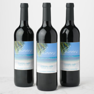 Étiquette Pour Bouteilles De Vin Destination Beach Wedding
