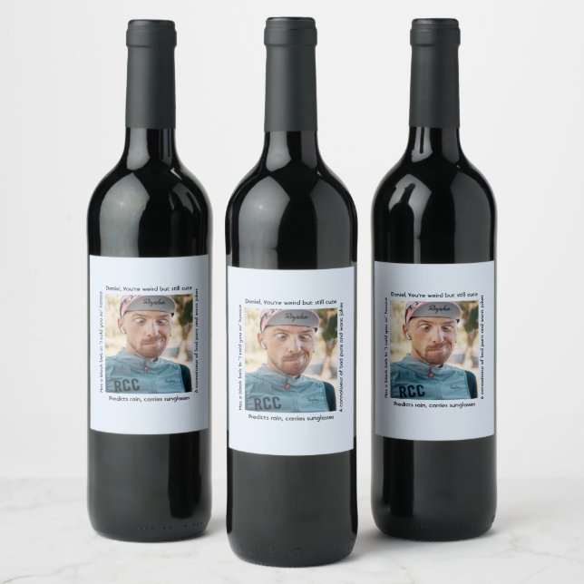 Étiquette Pour Bouteilles De Vin Détails personnalisés Caractéristiques amusantes T (Bouteilles)