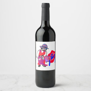 Étiquette Pour Bouteilles De Vin Détendez-vous le 4 juillet