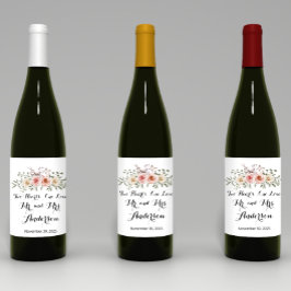 Étiquette Pour Bouteilles De Vin Deux Coeurs Un Amour Rose Crème Rose