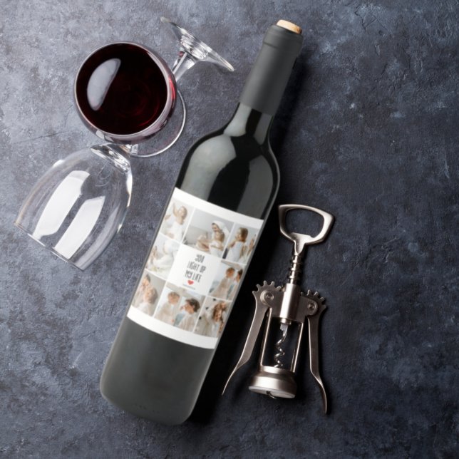 Étiquette Pour Bouteilles De Vin Deux photos | Happy Valentines Day | (Créateur téléchargé)