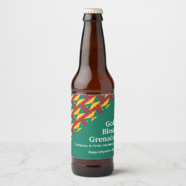 Étiquette Pour Bouteilles De Vin DIEU BÉNISSE | GRENADA Green | Grenadien