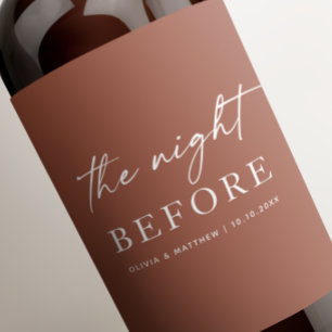 Étiquette Pour Bouteilles De Vin Dîner de répétition d'automne en terre cuite Nui