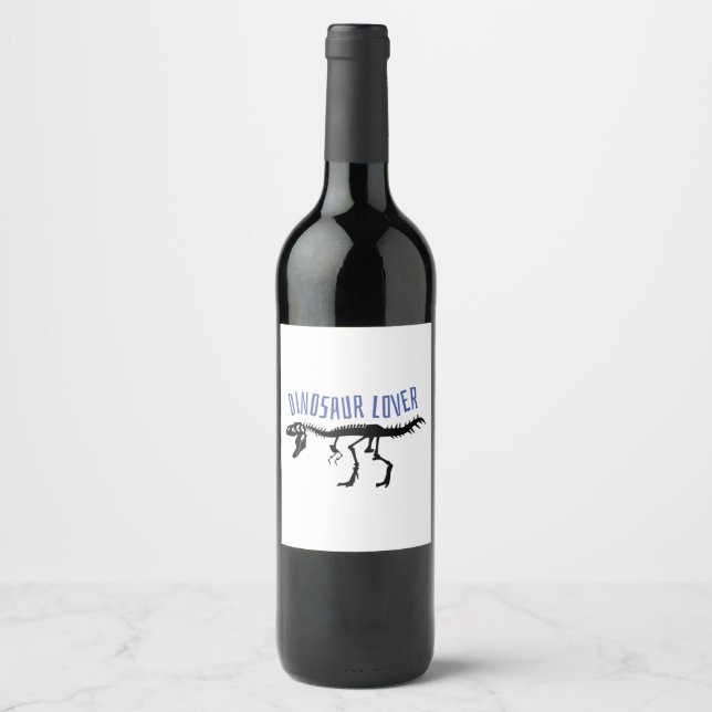 Étiquette Pour Bouteilles De Vin Dinosaur (Devant)