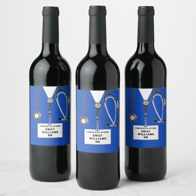 Étiquette Pour Bouteilles De Vin Diplôme de l'école d'infirmières (Bouteilles)
