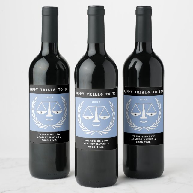 Étiquette Pour Bouteilles De Vin Diplôme d'études de droit 2025 (Bouteilles)