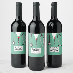 Étiquette Pour Bouteilles De Vin Docteur Graduation 2025