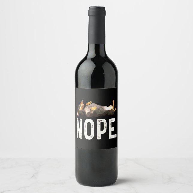 Étiquette Pour Bouteilles De Vin Dog | Miss Dachshund. Non. (Devant)